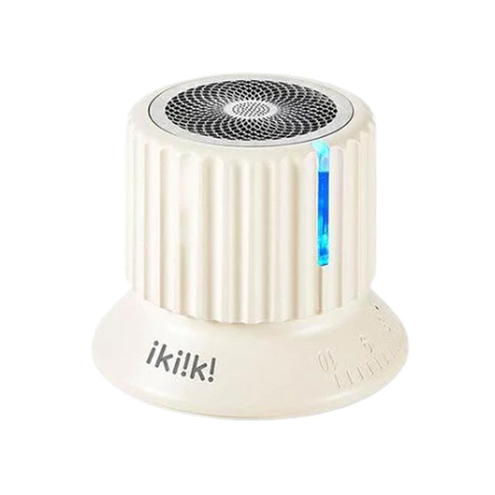 【Ikiiki伊崎】旋鈕藍牙音箱 長效續航 日系質感 迷你體積(象牙白/海洋藍)