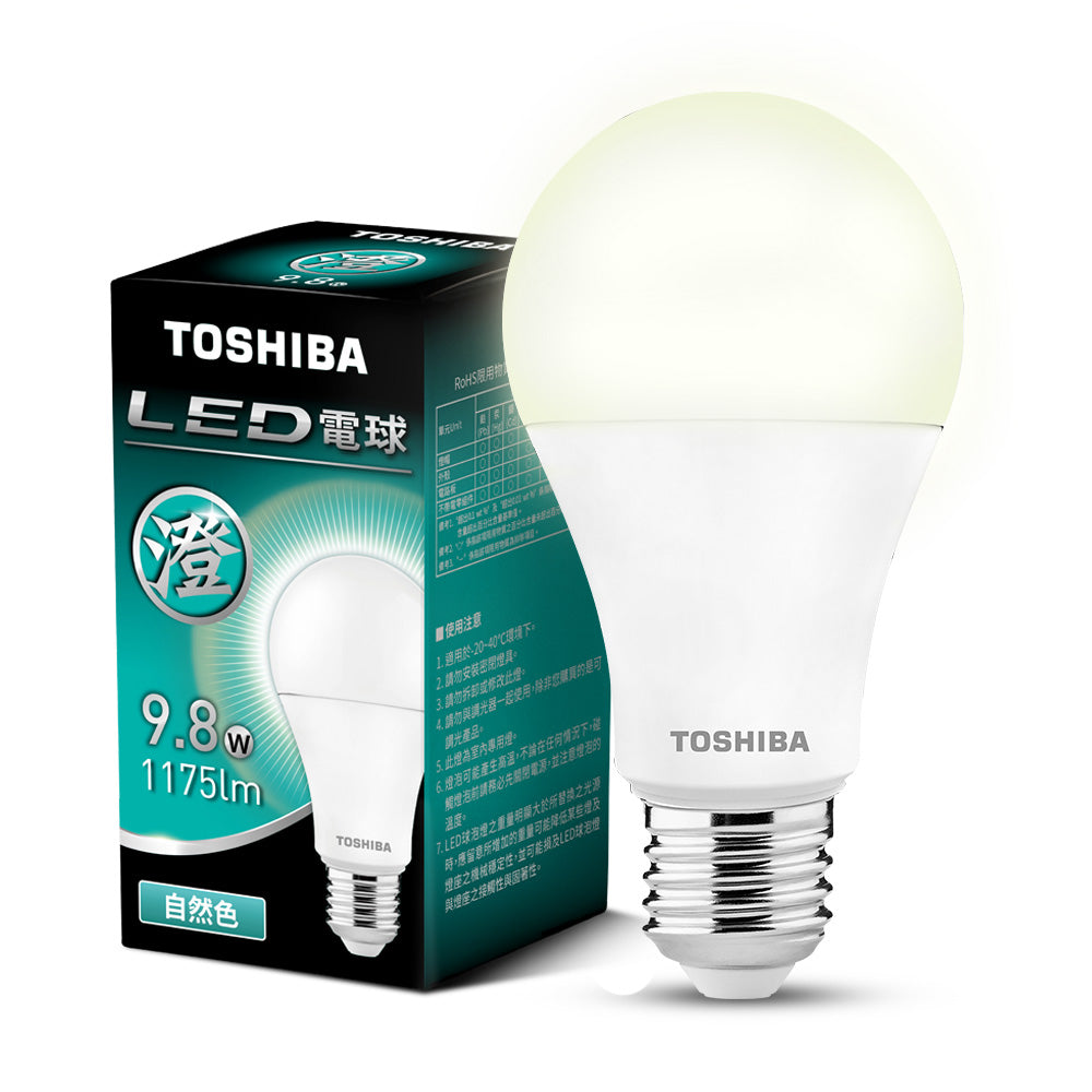 東芝TOSHIBA 澄系列 9.8W/11.8W/15.8W LED廣角燈泡 高亮省電(晝光色/燈泡色/自然色)