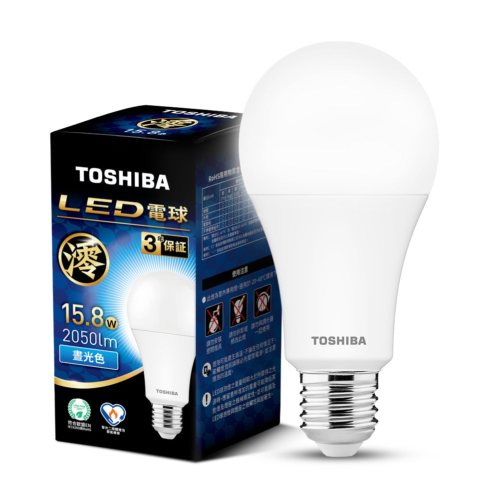東芝TOSHIBA 澪系列 9.8W/11.8W/15.8W LED燈泡 3年保固 高流明 節能標章(晝光色/燈泡色/自然色)