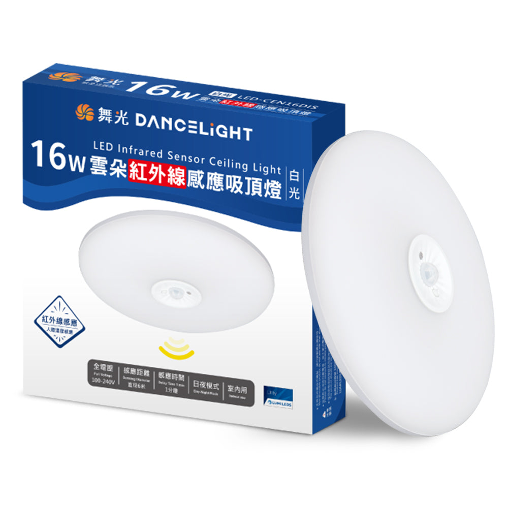 DanceLight 舞光 1-2坪 16W雲朵紅外線感應LED吸頂燈