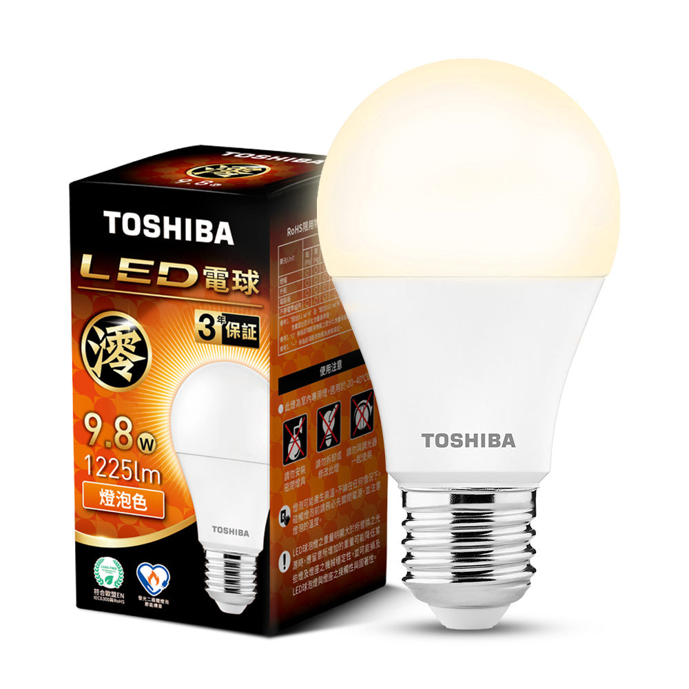 東芝TOSHIBA 澪系列 9.8W/11.8W/15.8W LED燈泡 3年保固 高流明 節能標章(晝光色/燈泡色/自然色)