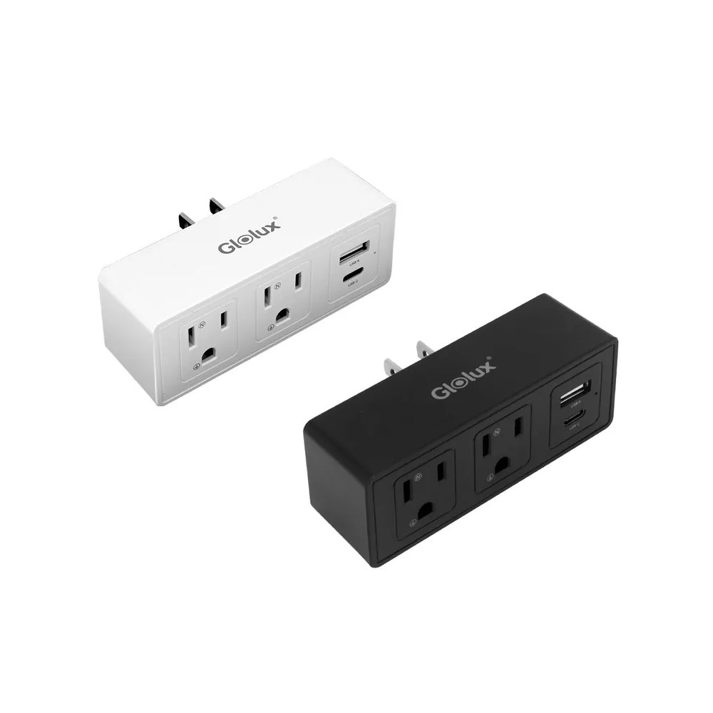 Glolux 3P插座擴充式壁插轉接器 2插座＋USB＋Type-C WO-2A2B-100