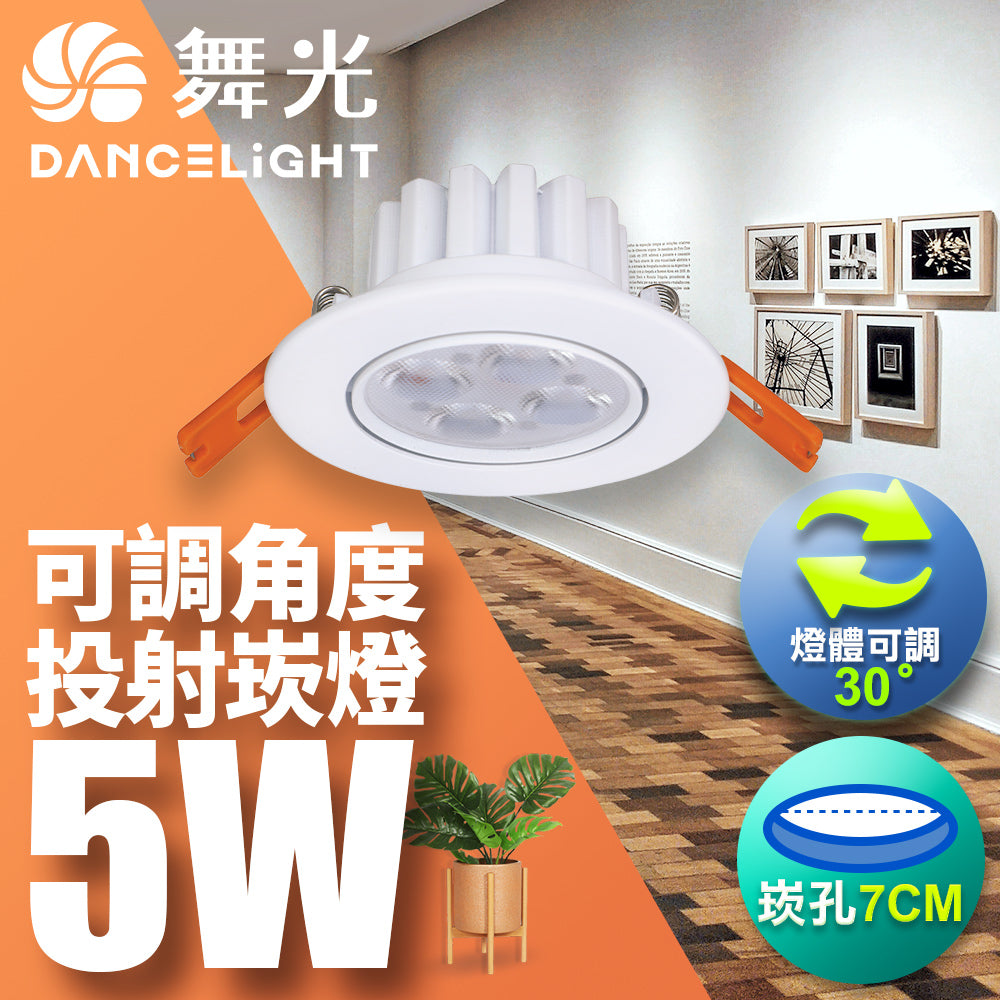 舞光DanceLight 歡笑 可調角度 重點照明 5W/8W LED崁燈