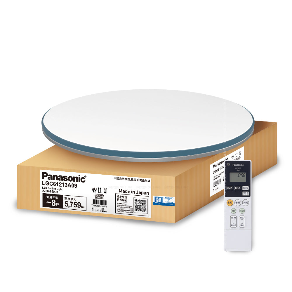 Panasonic國際牌 42.5W 6-8坪 LED遙控吸頂燈 藍調 LGC61213A09