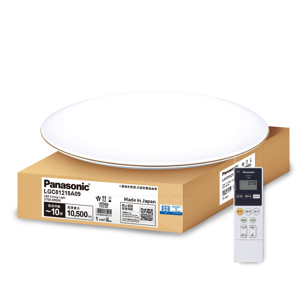 Panasonic國際牌 70.6W 8-10坪 LED遙控吸頂燈 禪風 LGC81218A09