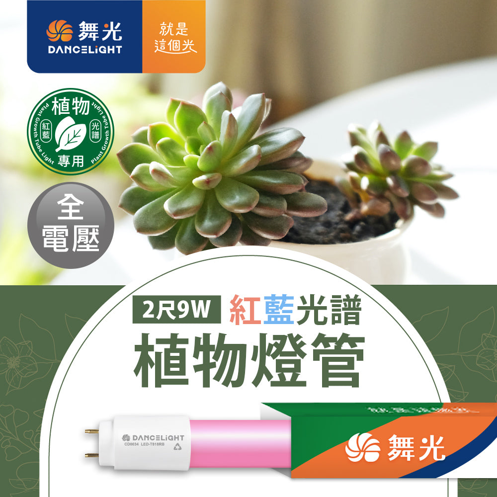 舞光DanceLight T8 2尺/4尺 9W/18W 植物燈 紅藍光譜 LED燈管