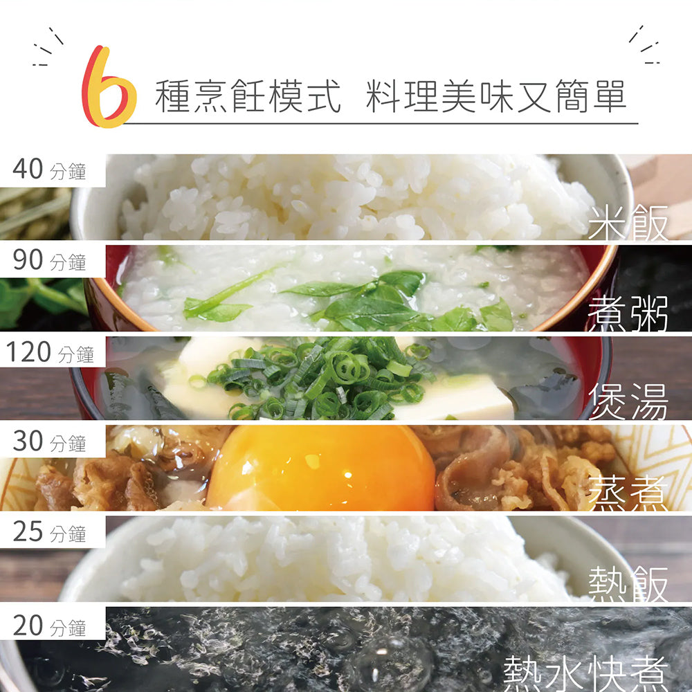 AIWA愛華 RC-8 4L微電腦多功能電子鍋 多功能炊飯鍋 預約定時 黑色/白色