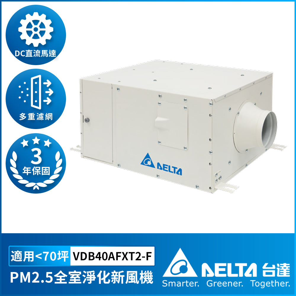 台達全室淨化新風機 PM2.5正壓進氣系統 30坪~110坪適用 DC變頻節能換氣設備(下單前請先加LINE確認庫存)