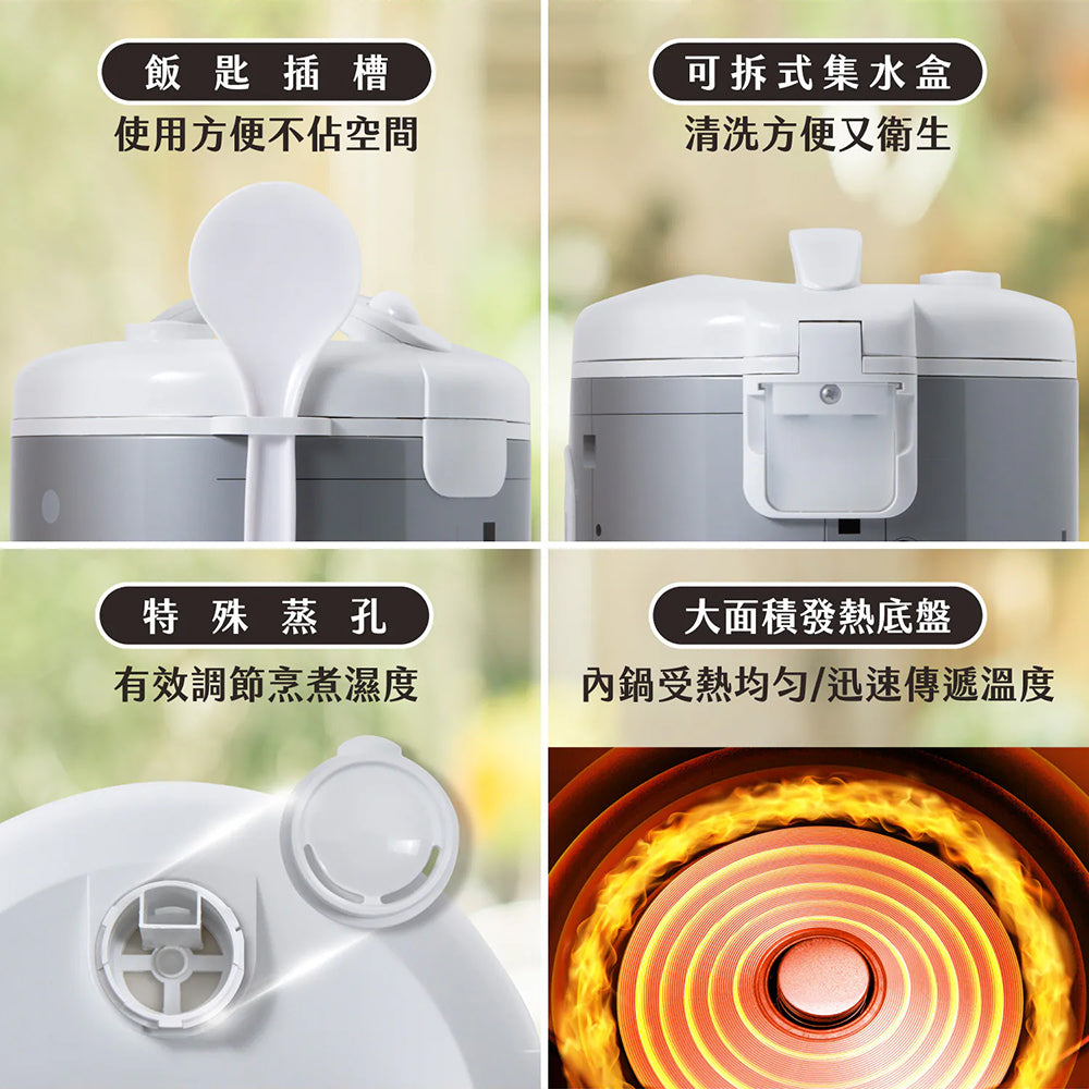 AIWA愛華 6人份電子鍋 EC-6 2L容量 自動保溫 不沾內鍋